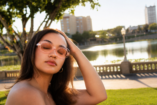 Espejuelos Rosados Transparentes Rose | Diseño Elegante Cloud Jelly