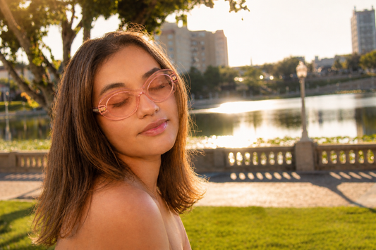 Espejuelos Rosados Transparentes Rose | Diseño Elegante Cloud Jelly