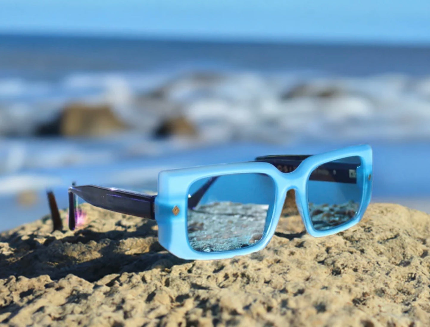 River – Gafas de Sol Azul Premium en Acetato Italiano | Cloud Jelly™