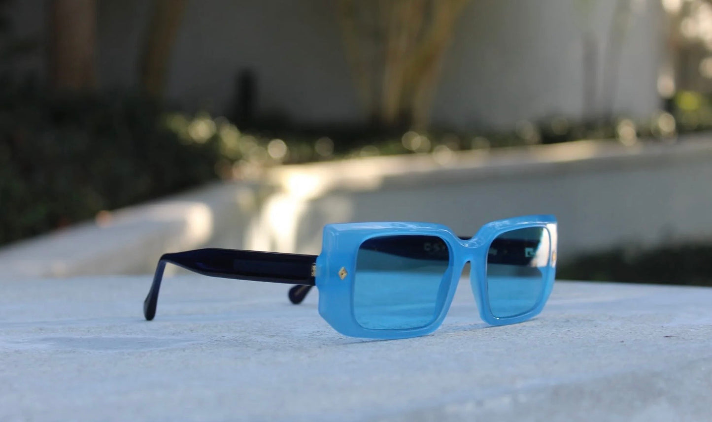 River – Gafas de Sol Azul Premium en Acetato Italiano | Cloud Jelly™